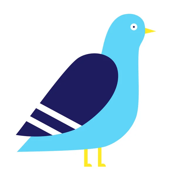 Illustration géométrique du pigeon isolé sur fond — Image vectorielle