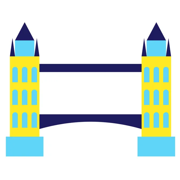 London Bridge geometrische illustratie geïsoleerd op achtergrond — Stockvector