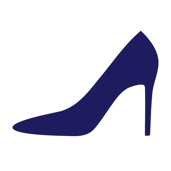 Blue shoe geometric illustration isolated on background — Stock Vector