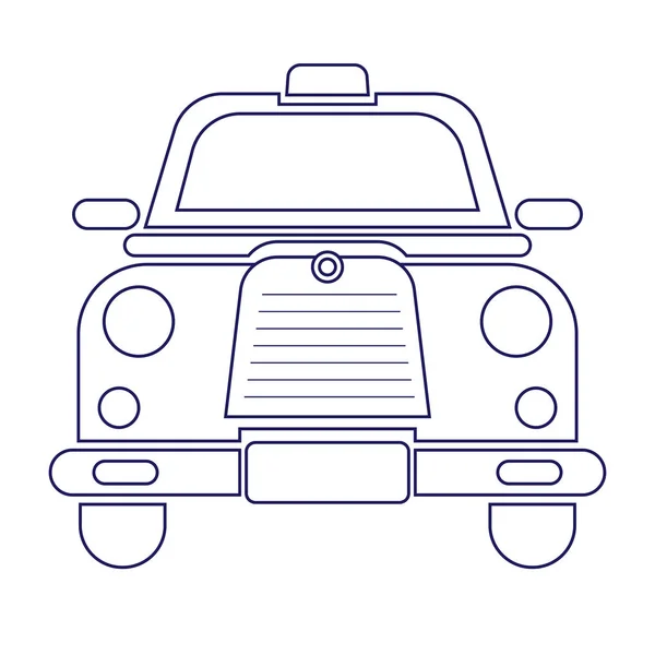 Taxi illustrazione geometrica isolato su sfondo — Vettoriale Stock
