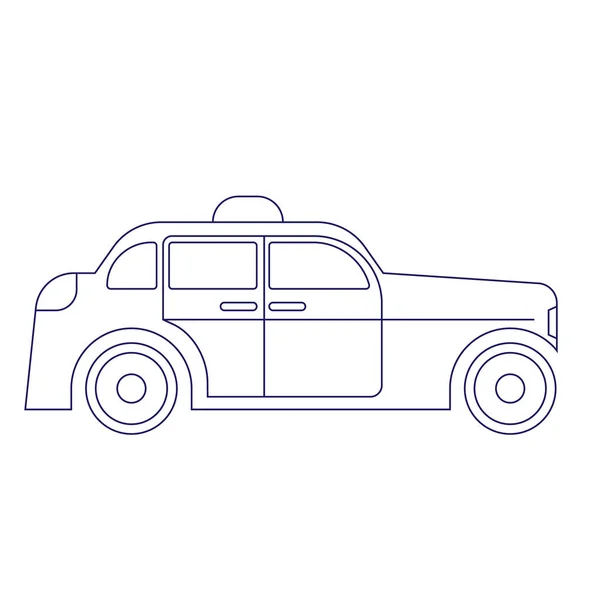 隔离在背景上的出租车几何插图 — 图库矢量图片