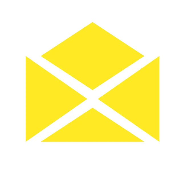 Illustration géométrique de l'enveloppe isolée sur fond — Image vectorielle