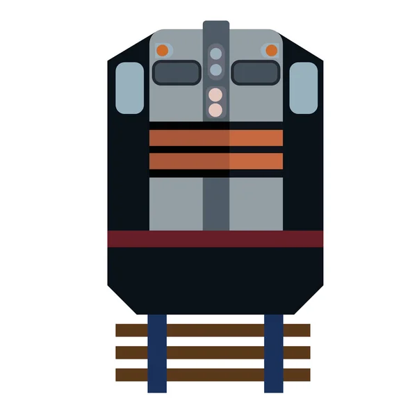 Zwarte trein geometrische illustratie geïsoleerd op achtergrond — Stockvector