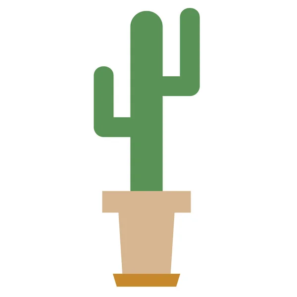 Illustration géométrique de cactus isolée sur fond — Image vectorielle