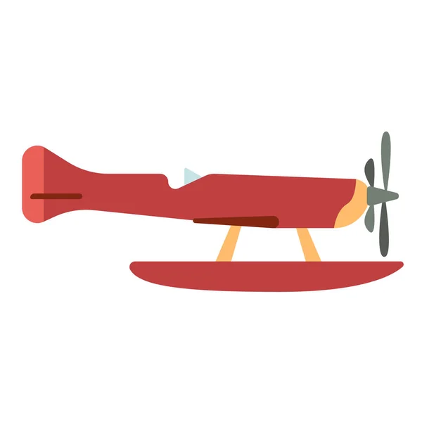 Illustration géométrique plane rouge isolée sur fond — Image vectorielle