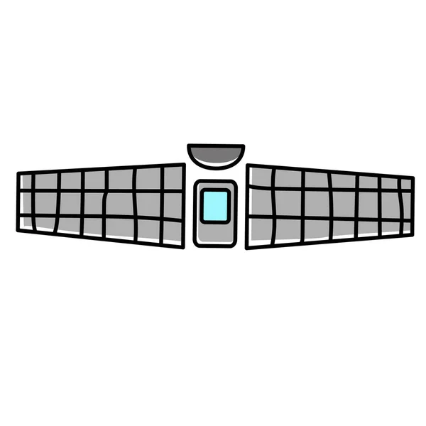 Ilustração geométrica de satélite isolada sobre fundo —  Vetores de Stock