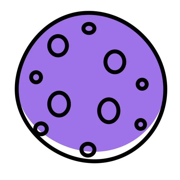 Purple planet geometrisk illustration isolerad på bakgrunden — Stock vektor