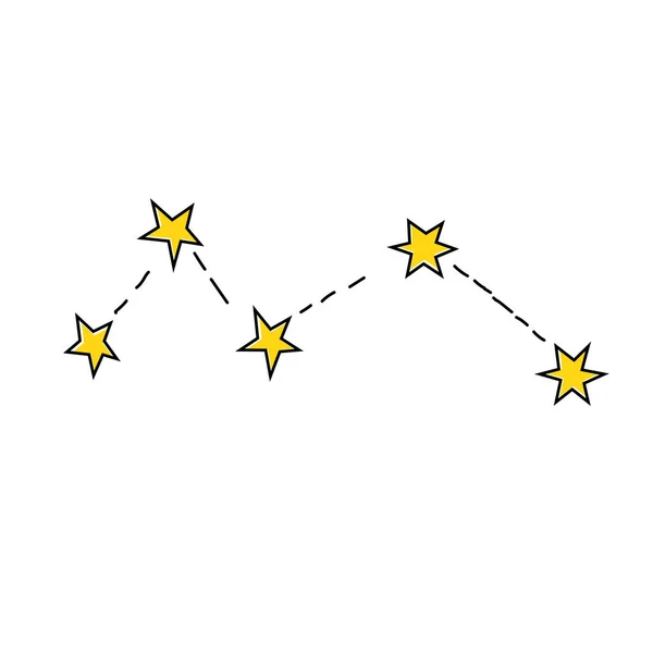 Sterrenbeeld geometrische illustratie geïsoleerd op achtergrond — Stockvector