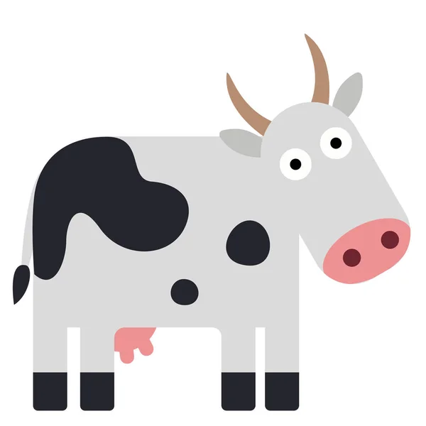 Геометрическая иллюстрация коровы на заднем плане — стоковый вектор