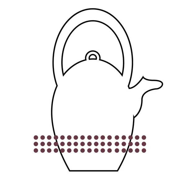 Геометрическая иллюстрация чайника изолирована на заднем плане — стоковый вектор