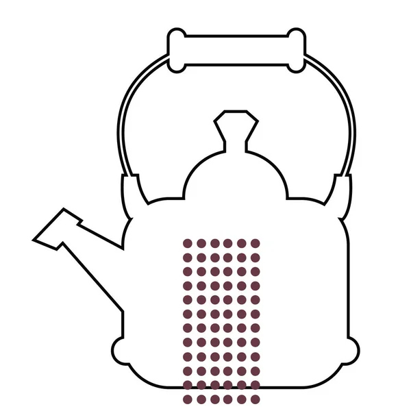 Illustration géométrique de bouilloire isolée sur fond — Image vectorielle