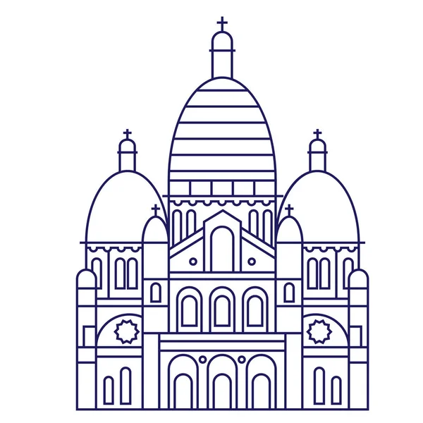Cathédrale Saint-Paul illustration géométrique isolée sur fond — Image vectorielle