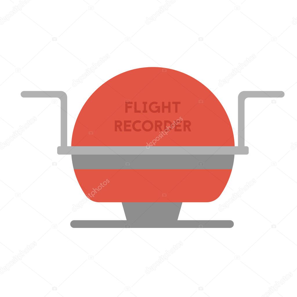 Flight recorder geometric illustration isolated on background
