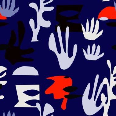 Soyut kıvrımlı şekiller pürüzsüz desen tasarımı