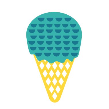 Dondurma düz resimde beyaz