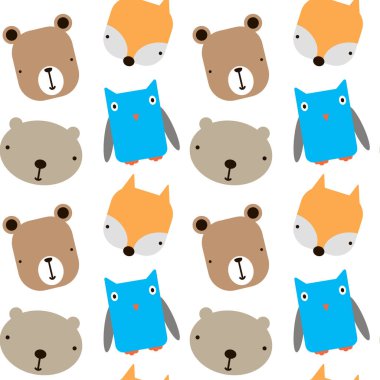 Hayvan deseni dikişsiz geometrik tasarım