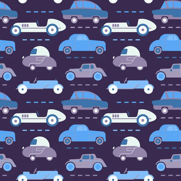 Modèle de voiture illustration plate design sans couture — Image vectorielle