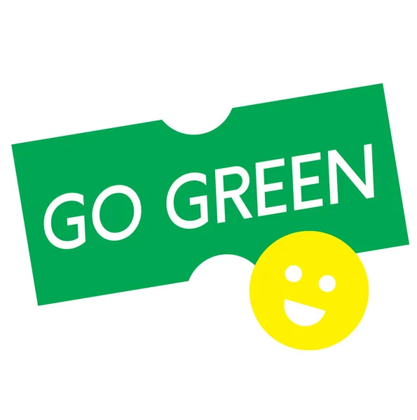 Go Green Zitatschild-Plakat — Stockvektor