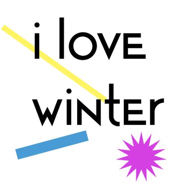 I Love Kış teklif işareti afiş