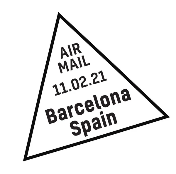 Barcelona, Španělsko doručovací razítko — Stockový vektor