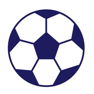 Futbol düz resimde beyaz