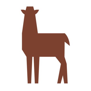 Geyik düz resimde beyaz