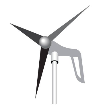 Rüzgar türbini düz illüstrasyon tasarımı