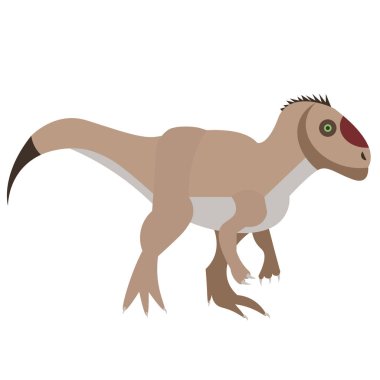 Beyaz dinozor düz illüstrasyon