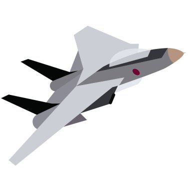 Fighter jet düz illüstrasyon tasarımı