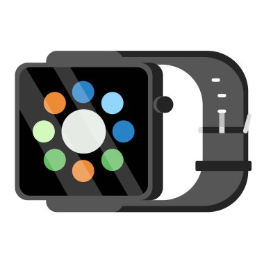 Akıllı saat düz illüstrasyon tasarımı