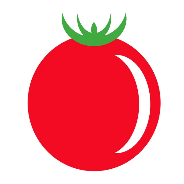 Pomidor płaski ilustracja na białym tle — Wektor stockowy