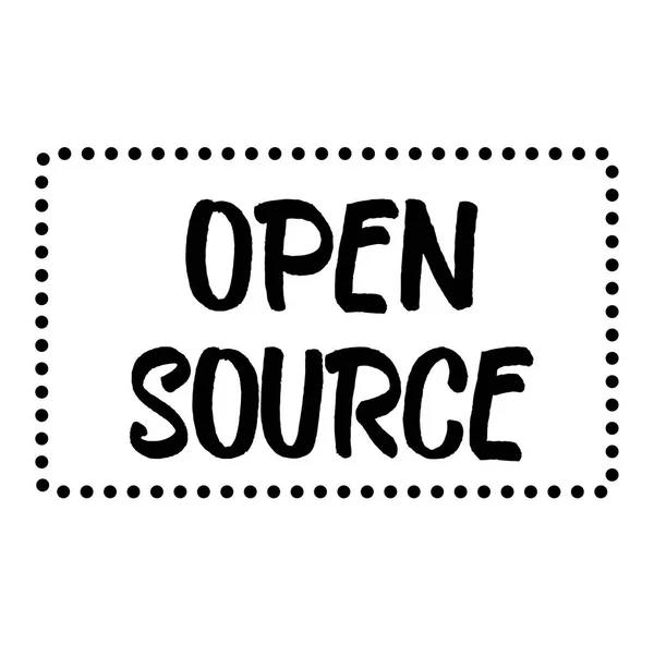 Open source zwarte stempel op wit — Stockvector