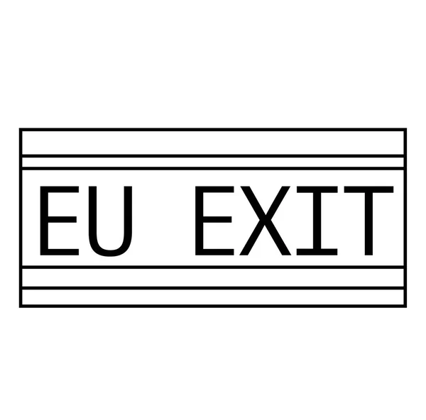 UE EXIT carimbo preto sobre branco — Vetor de Stock