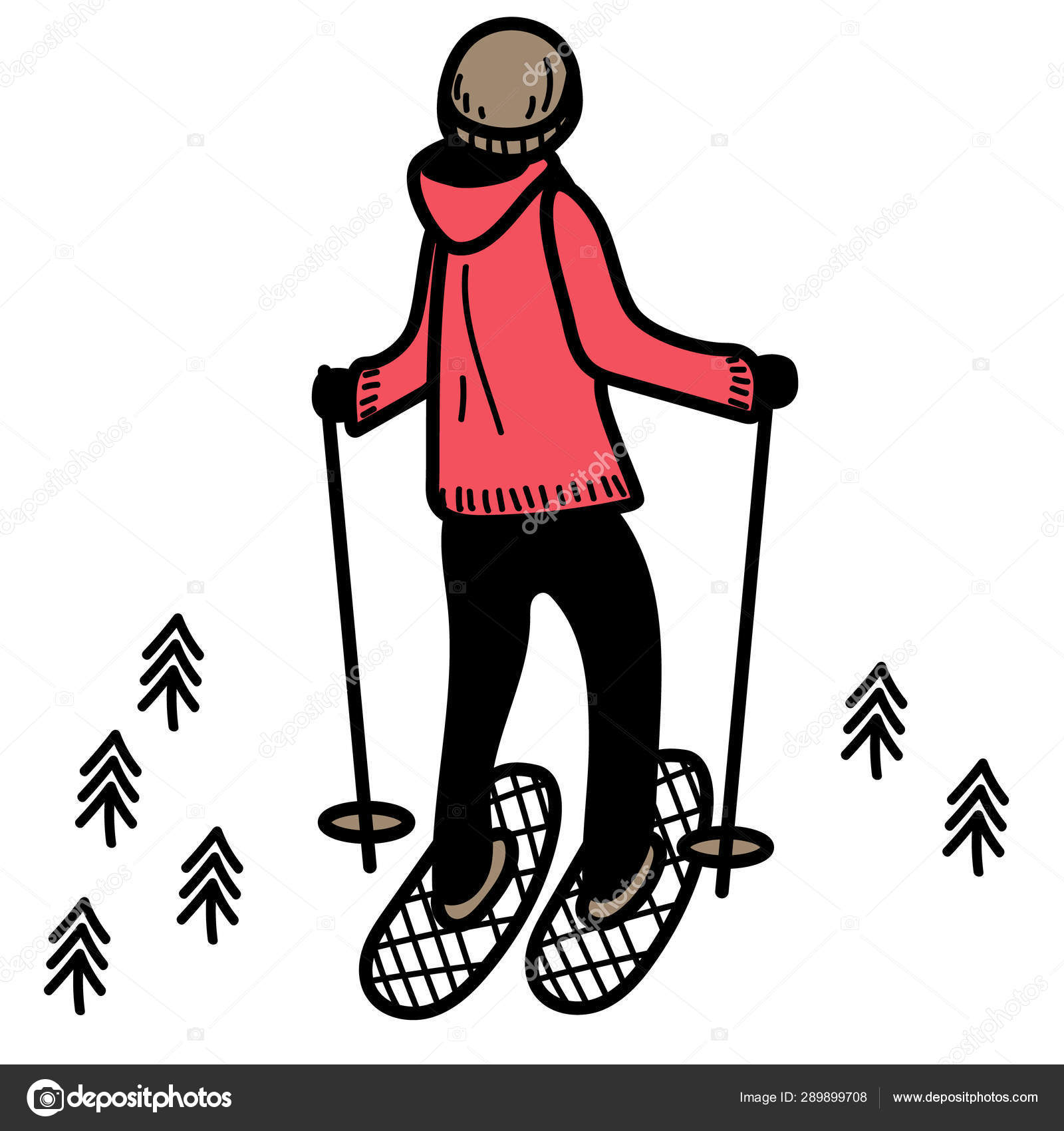 Image vectorielle Illustration homme randonnée sur fond blanc par