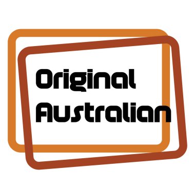 Beyaz arka planda orijinal Avustralya damgası