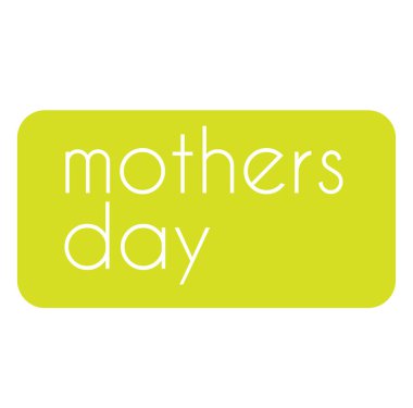 Beyaz arka planda anneler günü damgası