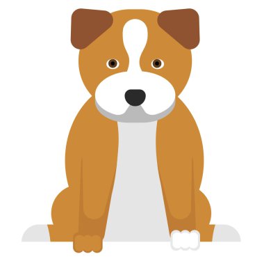 Beyaz arka planda köpek illüstrasyon