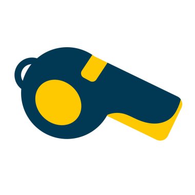 Beyaz arka plan üzerinde ıslık basit illüstrasyon