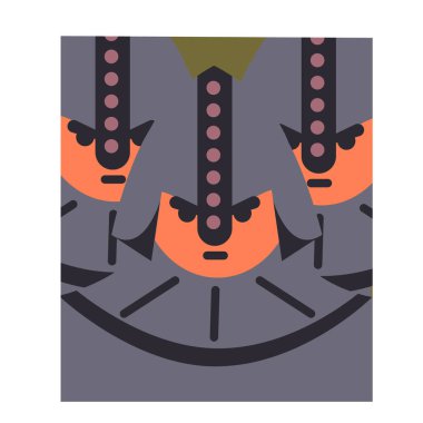 Beyaz arka plan üzerinde Knights basit illüstrasyon