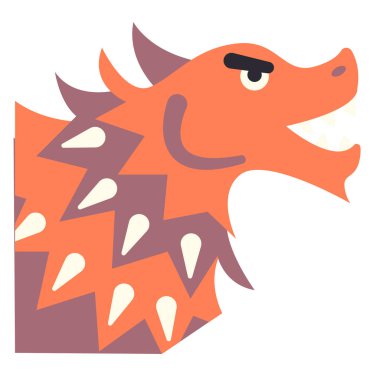 Beyaz arka plan üzerinde Beast basit illüstrasyon