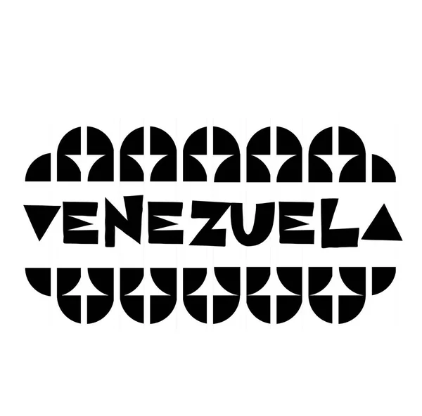 Timbre VENEZUELA sur fond blanc — Image vectorielle