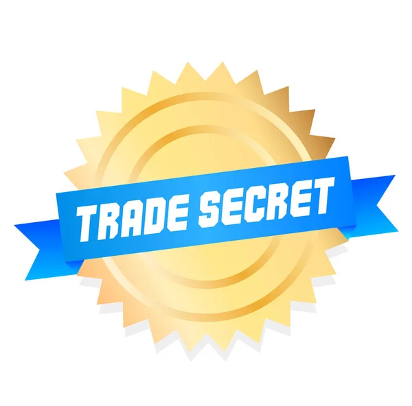 Ochranné razítko obchodního tajemství na bílém pozadí — Stockový vektor
