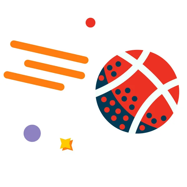 Баскетбольний м'яч проста ілюстрація на білому тлі — стоковий вектор