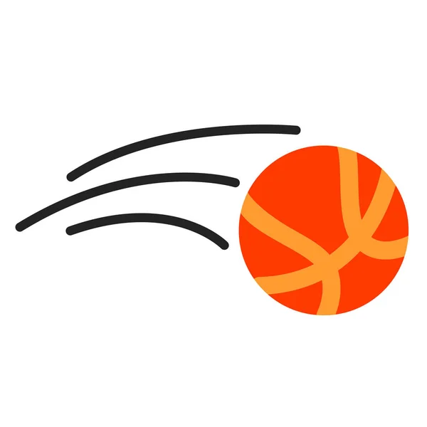 白い背景にバスケットボールボールシンプルなイラスト — ストックベクタ