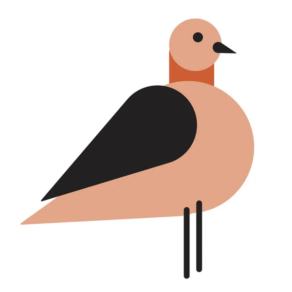 Illustration simple oiseau sur fond blanc — Image vectorielle