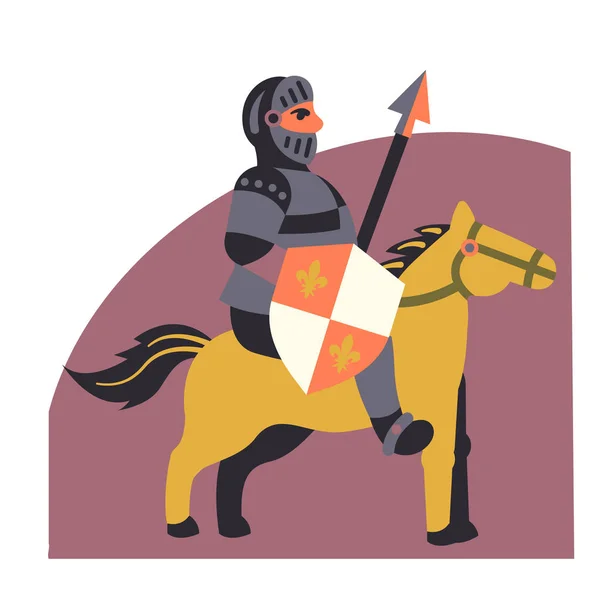 Cavaleiro ilustração simples sobre fundo branco —  Vetores de Stock