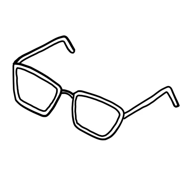 Ilustrasi sederhana kacamata pada latar belakang putih - Stok Vektor