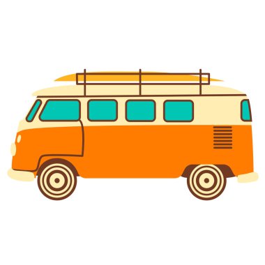 Karanlık arka planda eski araba illüstrasyon