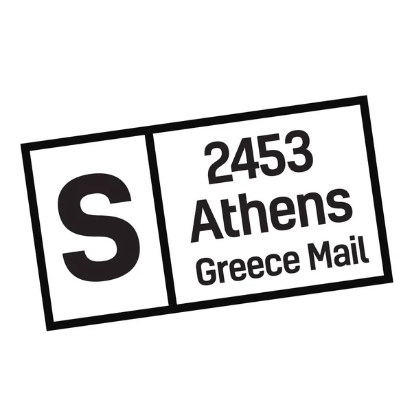 Athen, griechischer Briefmarke — Stockvektor