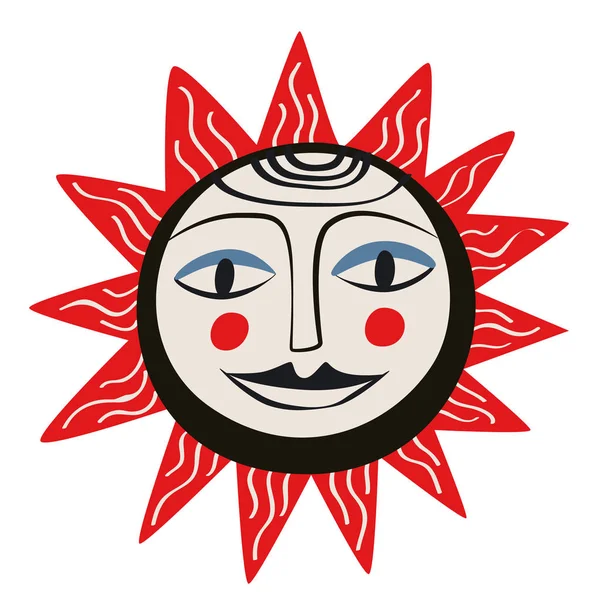 深色背景上五颜六色的太阳插图 — 图库矢量图片